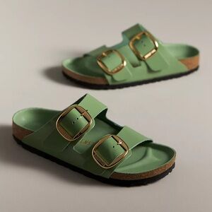 Like new high shine Birkenstock sandals